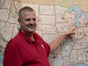 Dave Weishar, owner of the local FISH Window Cleaning franchise